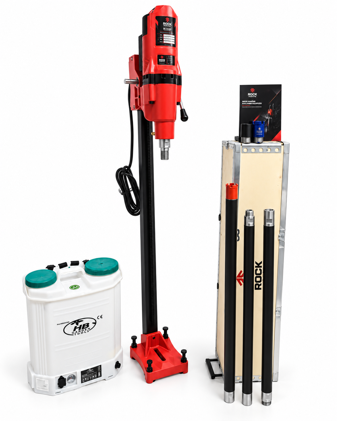 rc-4250f 5.7hp elektrikli karot seti (10 metre)
